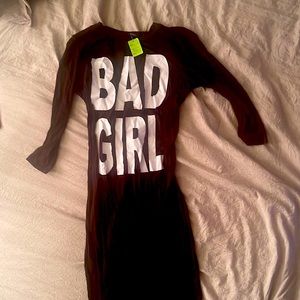 Small Black knee length dress. Open back detail never worn